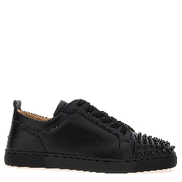 Black Calfskin Low Top Sneakers