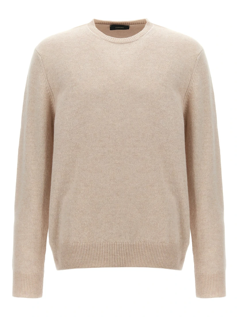 Beige Virgin Wool Cardigan