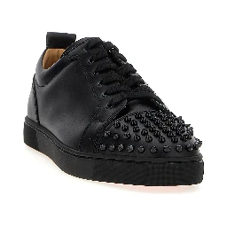 Black Calfskin Low Top Sneakers