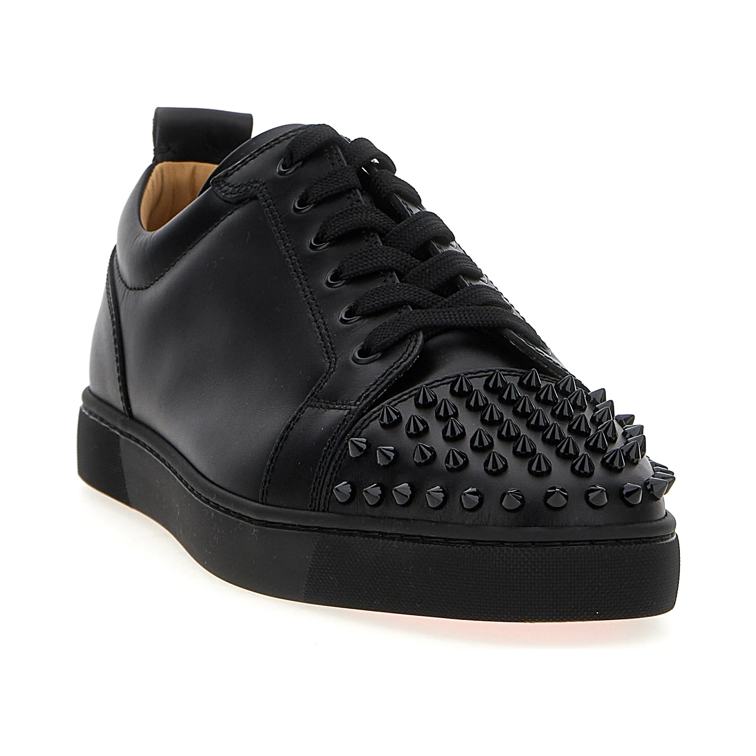 Black Calfskin Low Top Sneakers