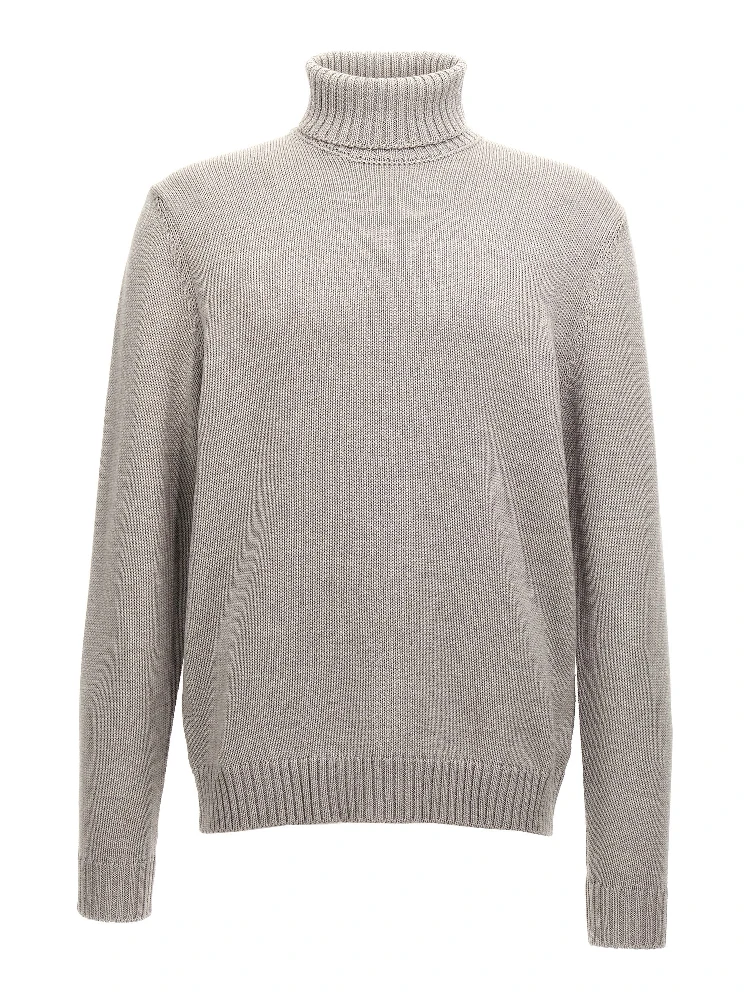Gray Virgin Wool Cardigan