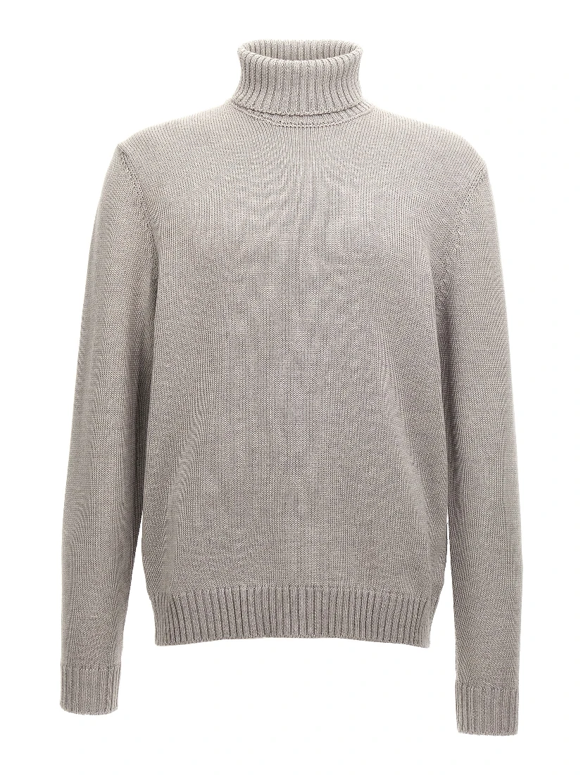 Gray Virgin Wool Cardigan