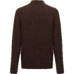 Brown Virgin Wool Polo Shirt
