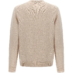 Beige Virgin Wool Cardigan
