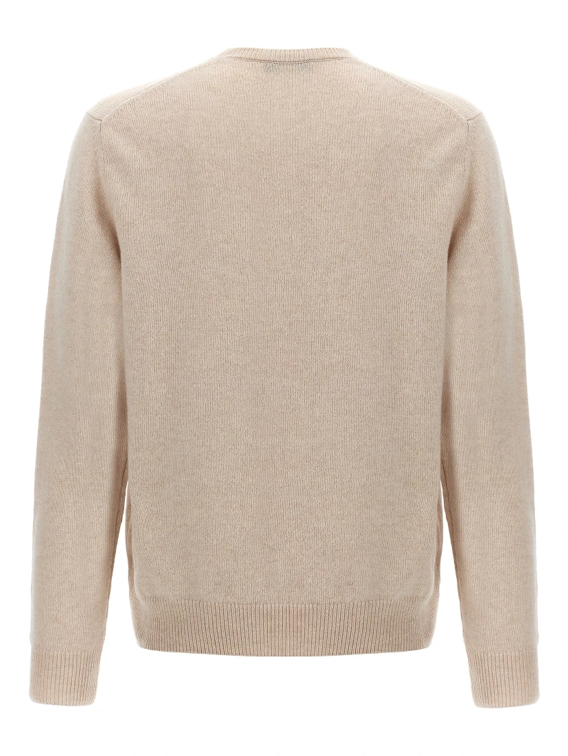 Beige Virgin Wool Cardigan