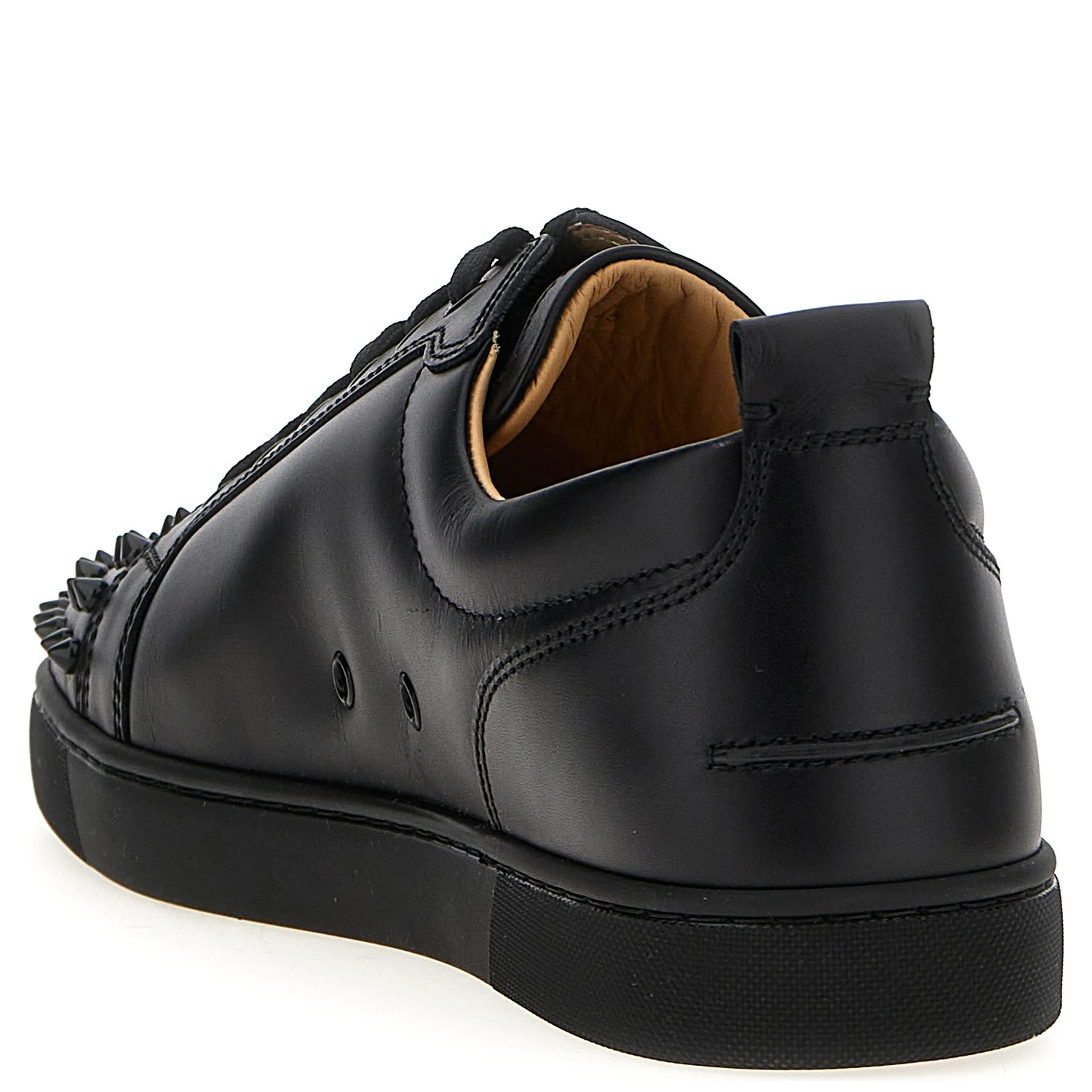 Black Calfskin Low Top Sneakers