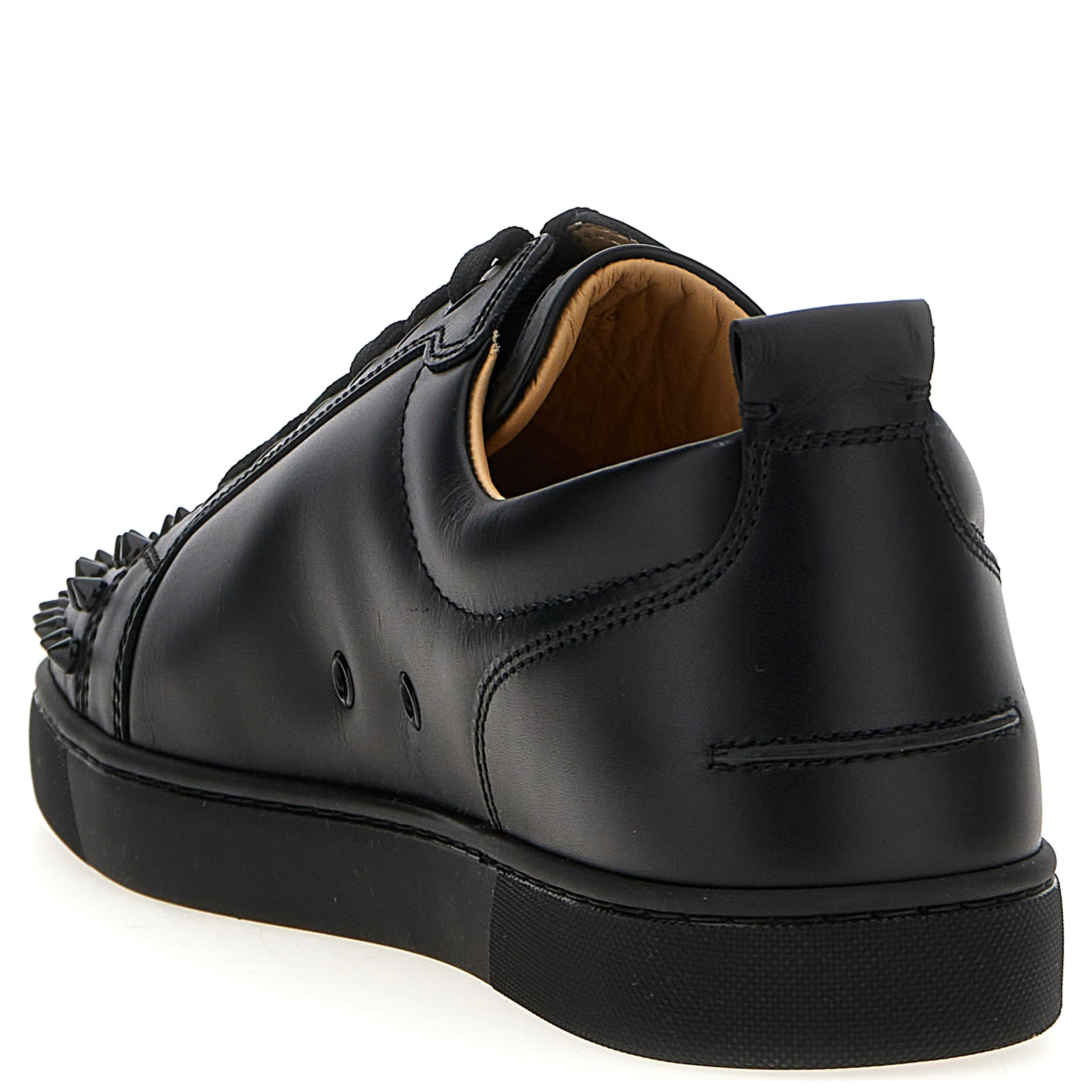 Black Calfskin Low Top Sneakers