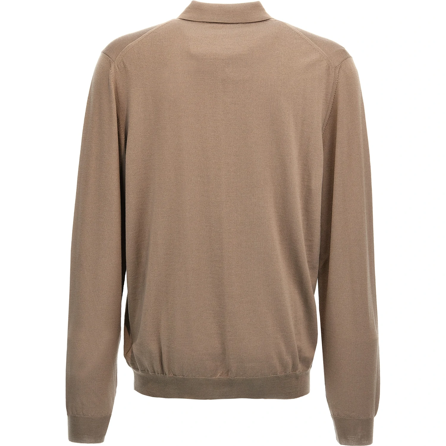 Beige Virgin Wool Polo Shirt
