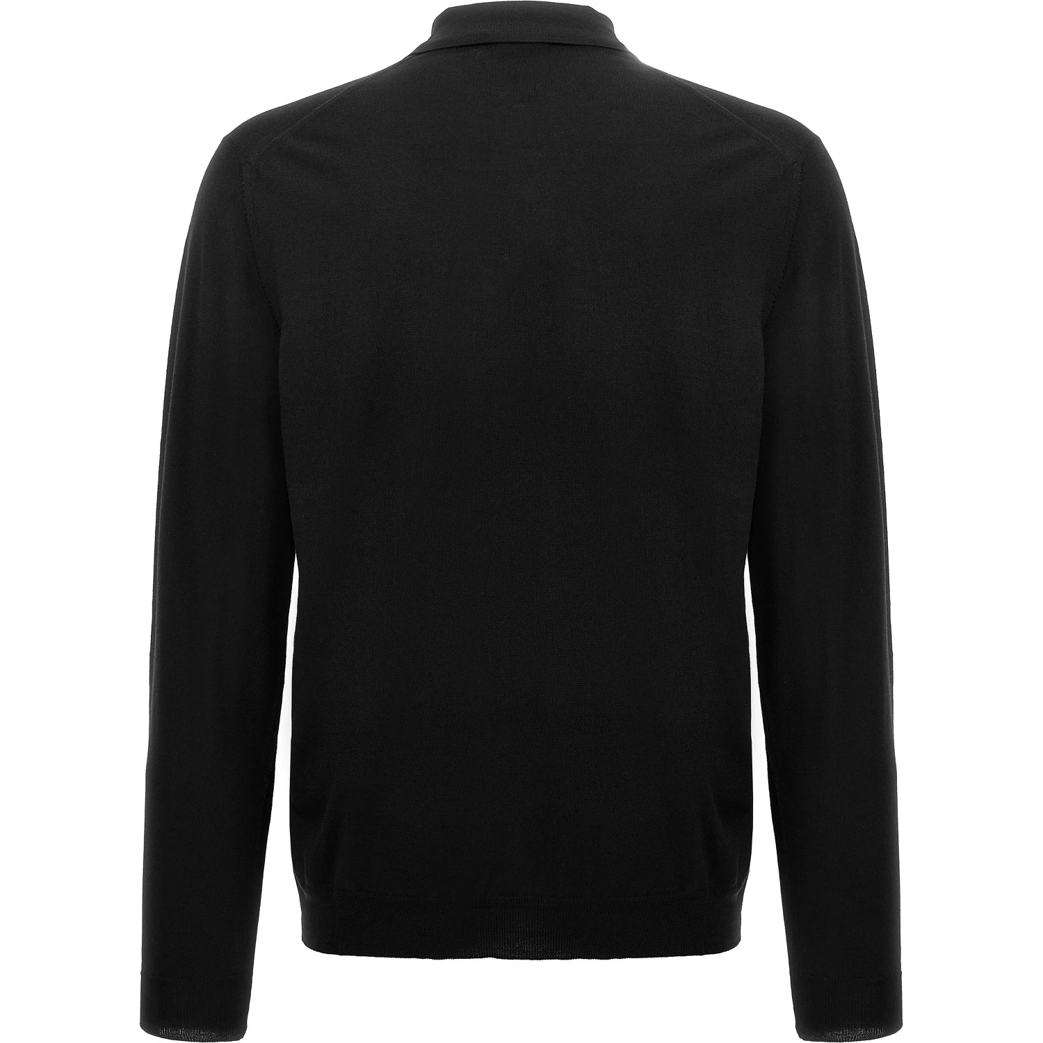 Black Virgin Wool Polo Shirt