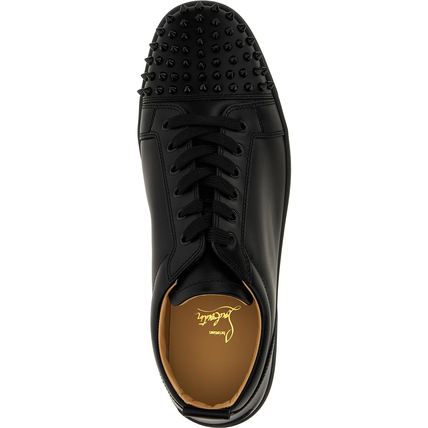 Black Calfskin Low Top Sneakers