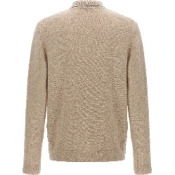 Beige Virgin Wool Polo Shirt