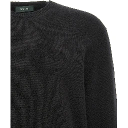 Black Virgin Wool Cardigan