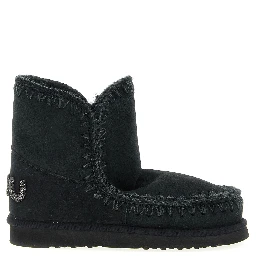 Black Lambskin Ankle Boots