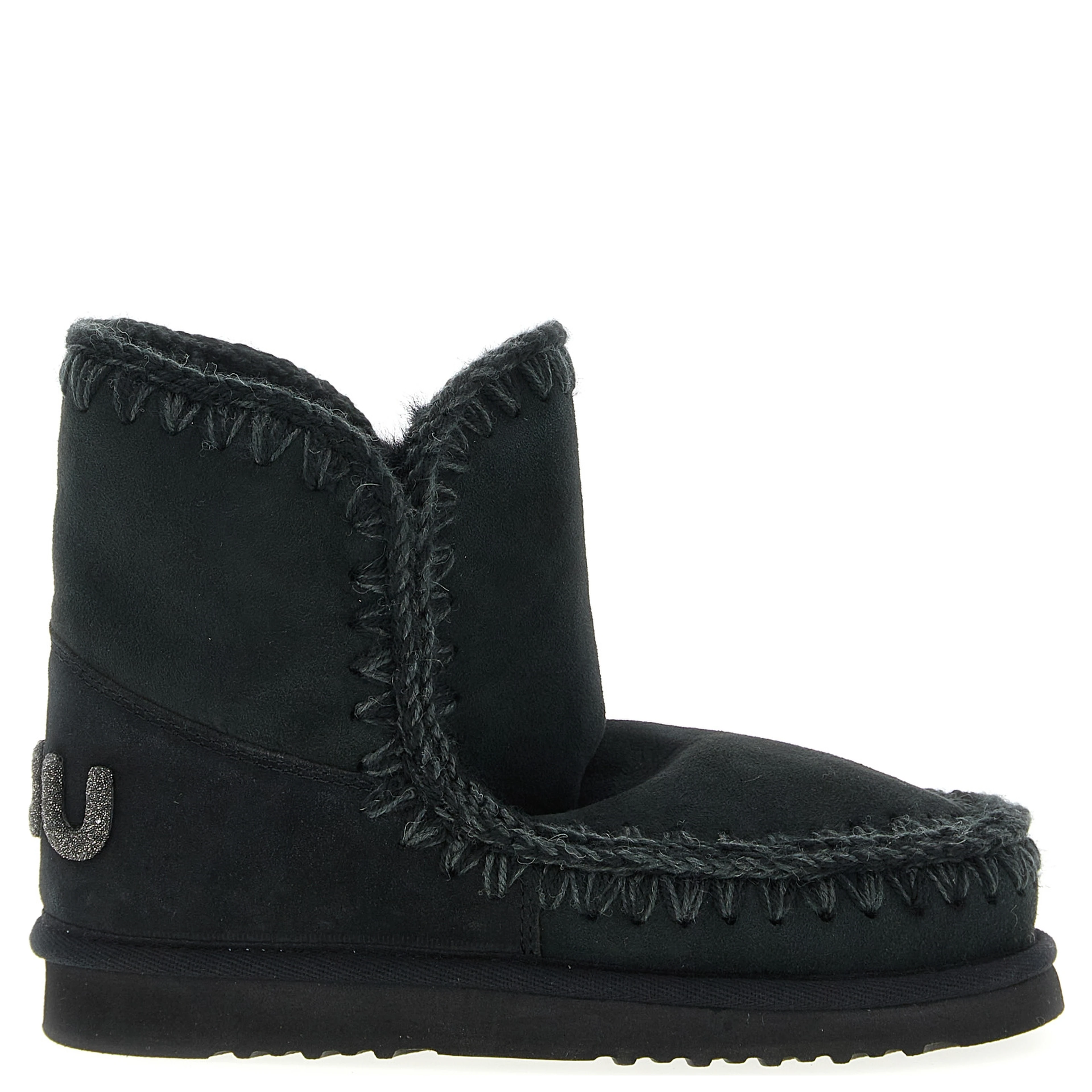 Black Lambskin Ankle Boots