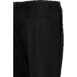 Black Acetate Dress Pants