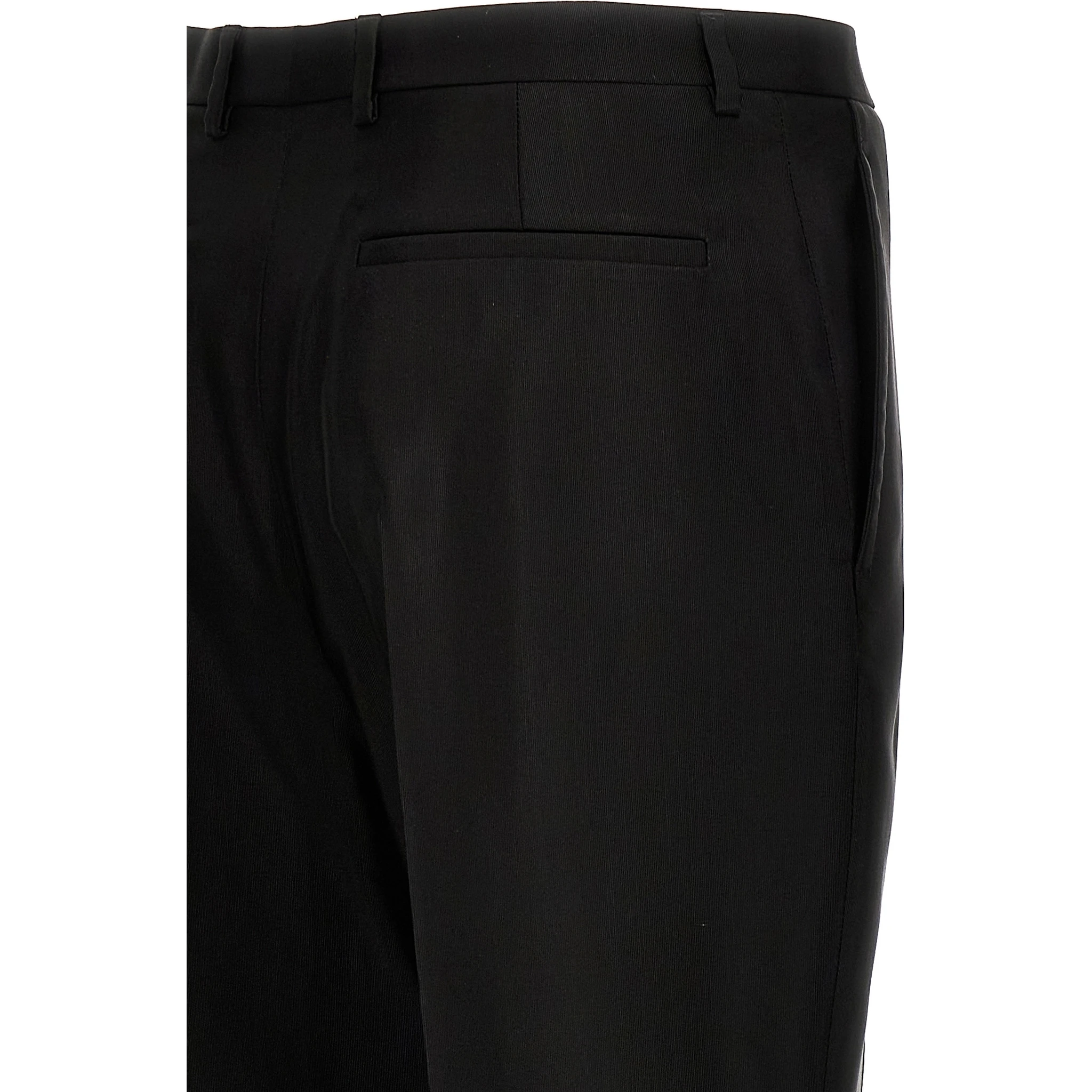 Black Acetate Dress Pants