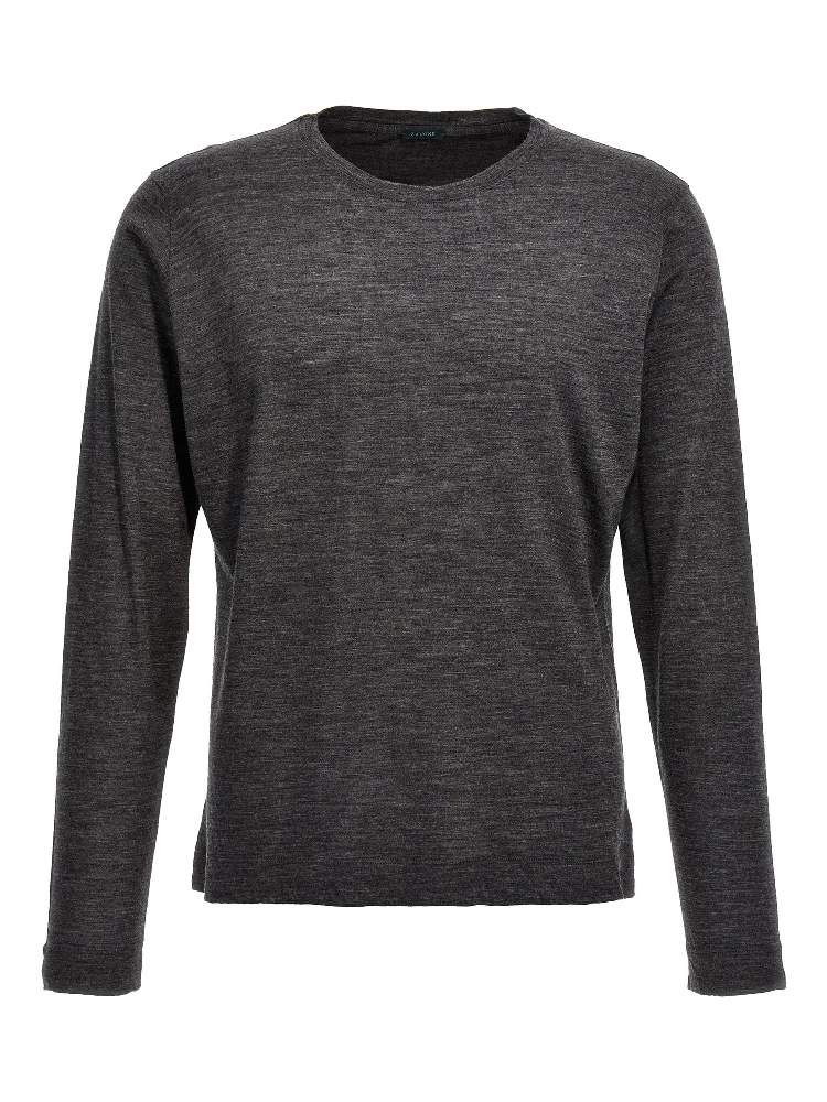 Gray Virgin Wool Cardigan
