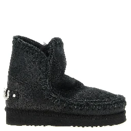 Black Lamb Leather Ankle Boots
