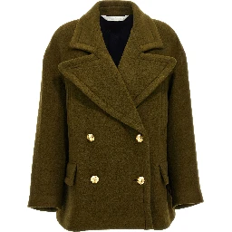 Bicolor Virgin Wool Coat