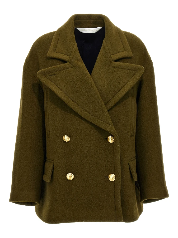 Bicolor Virgin Wool Coat