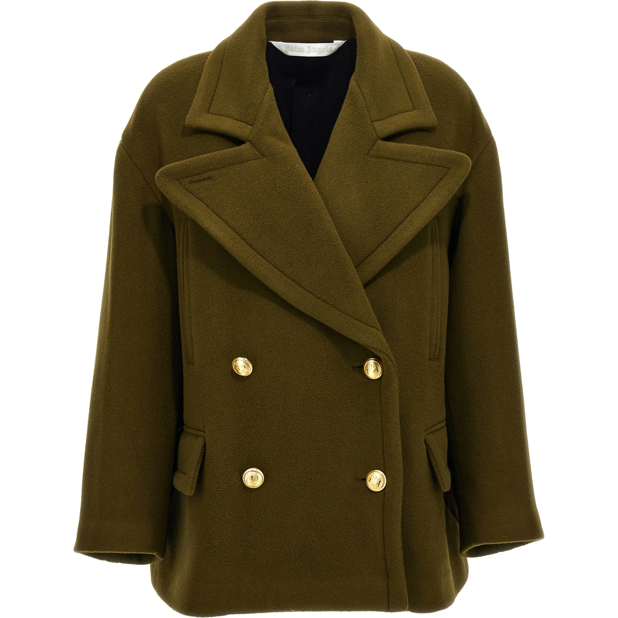Bicolor Virgin Wool Coat