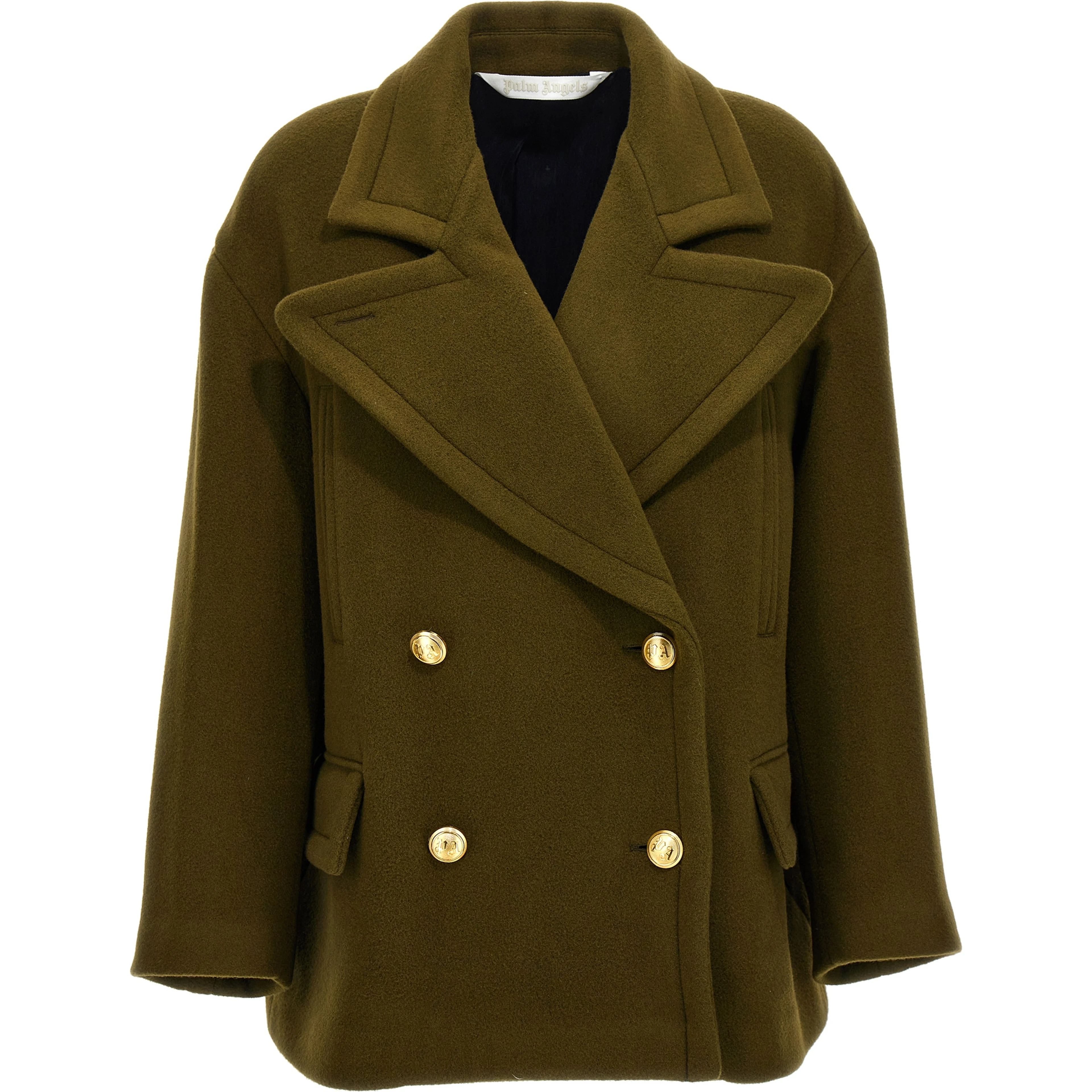 Bicolor Virgin Wool Coat