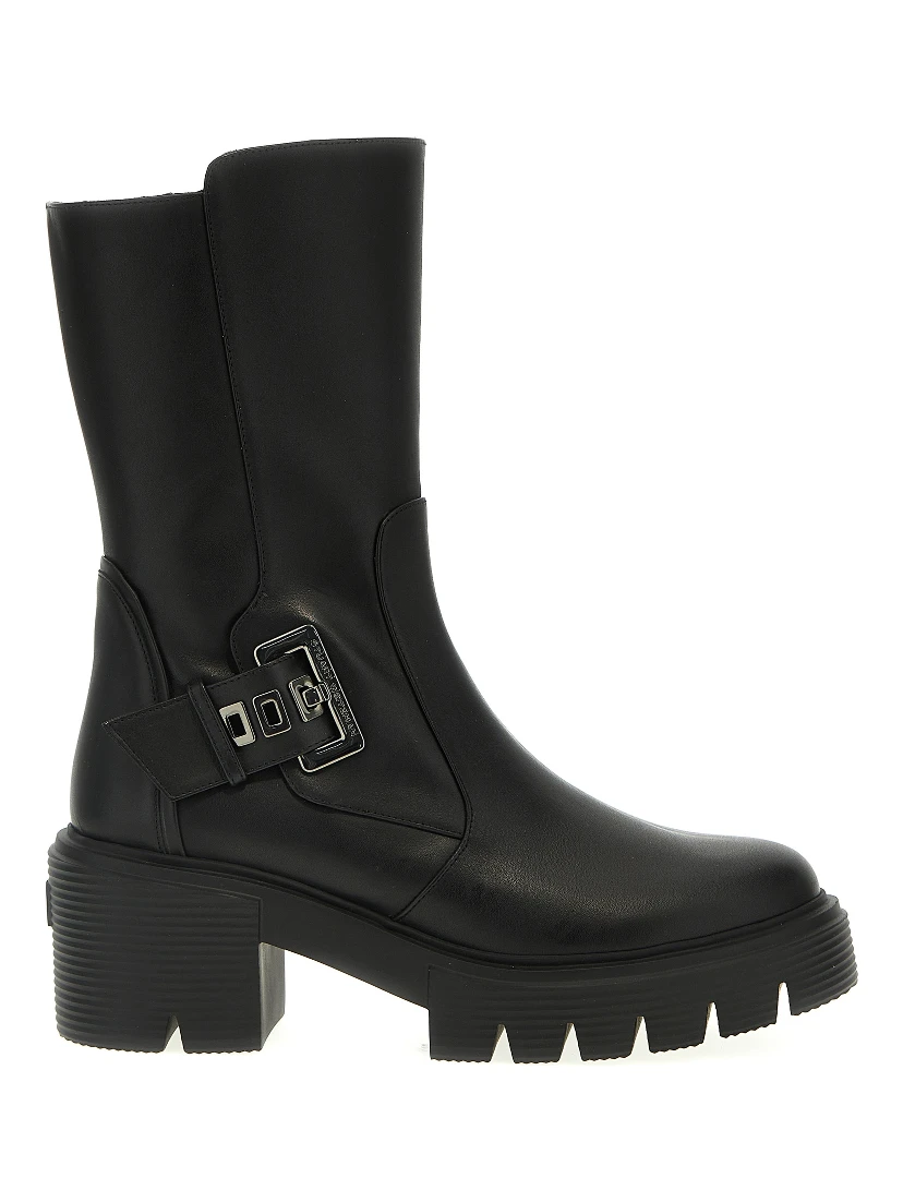 Black Calfskin Ankle Boots