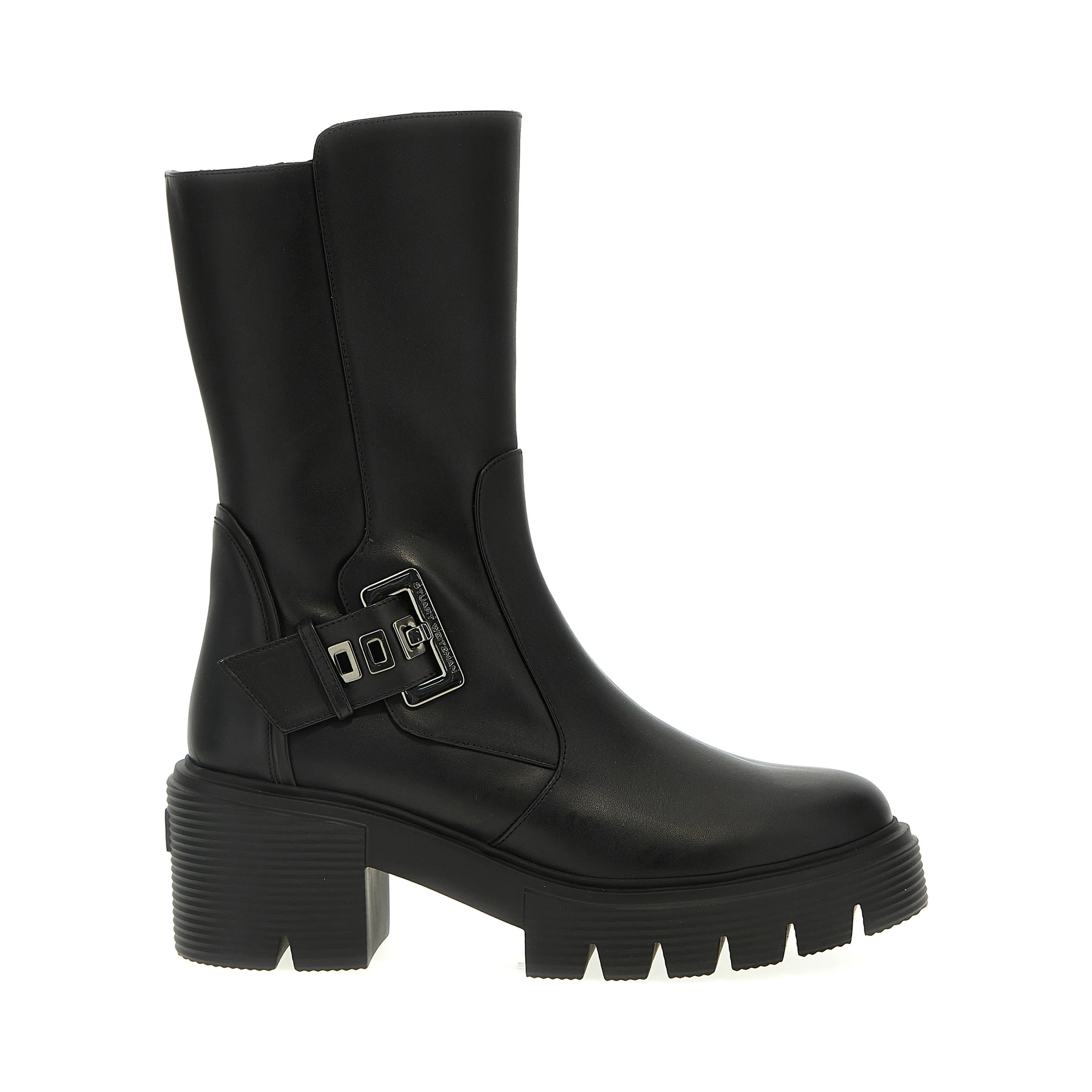 Black Calfskin Ankle Boots