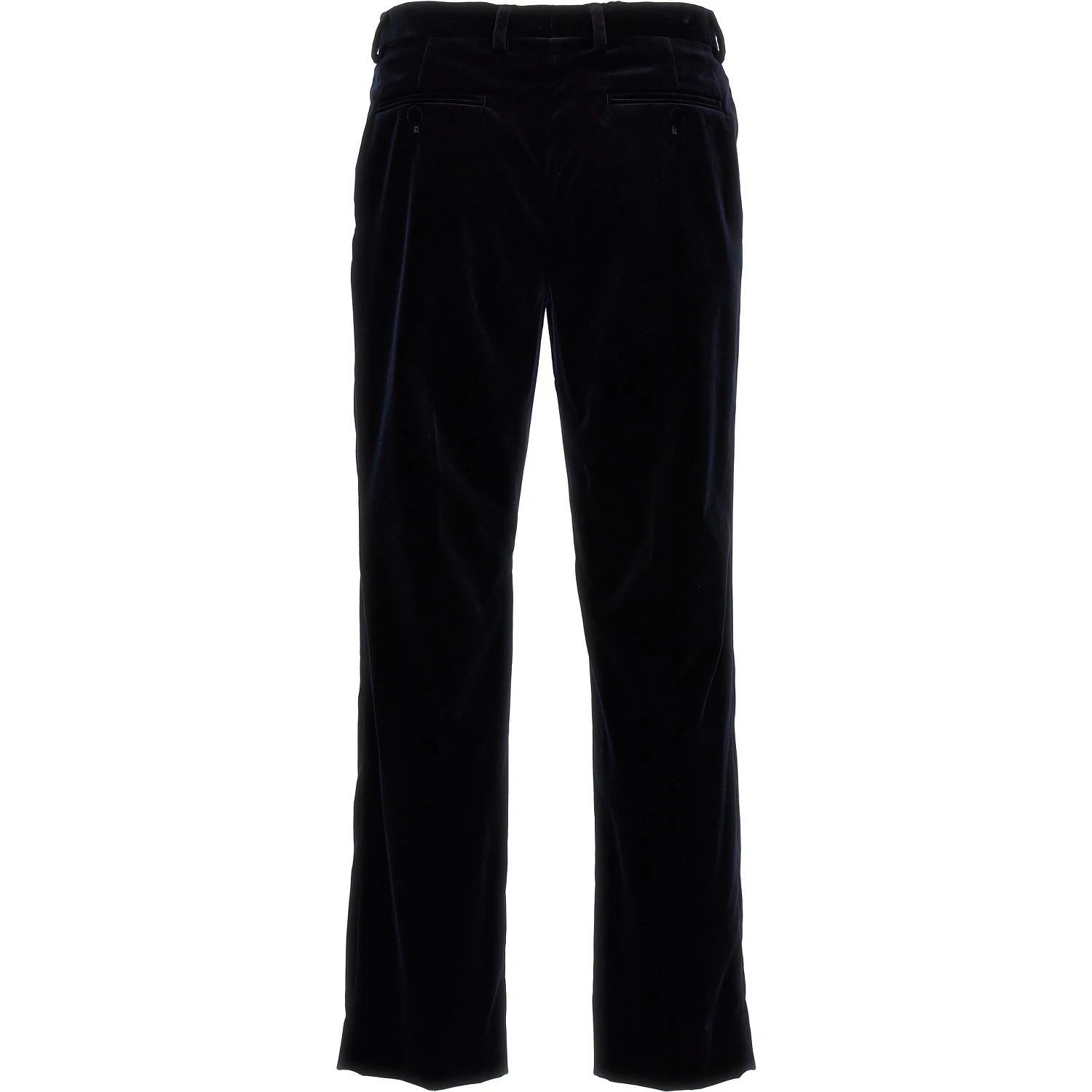 Blue Cotton Casual Pants