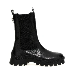 Black Calfskin Ankle Boots