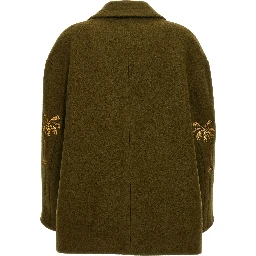 Bicolor Virgin Wool Coat