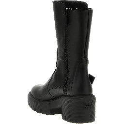 Black Calfskin Ankle Boots