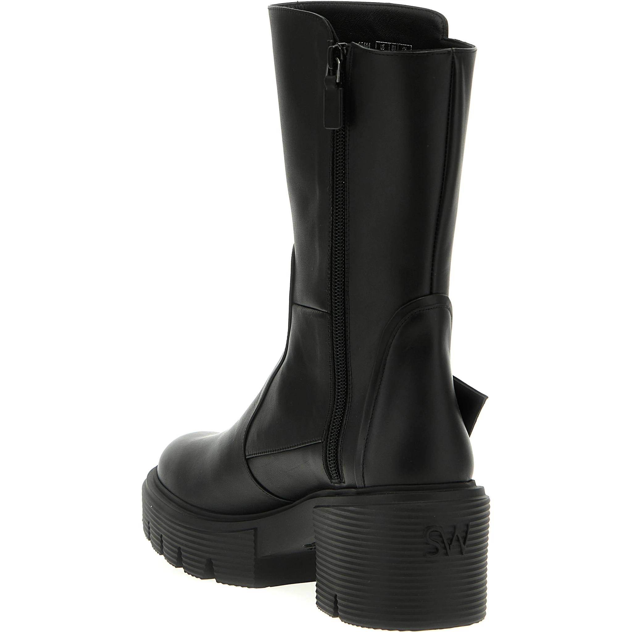 Black Calfskin Ankle Boots