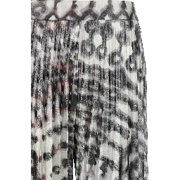 Multicolor Polyester Long Skirt
