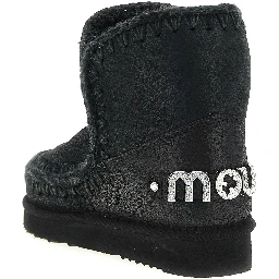 Black Lamb Leather Ankle Boots