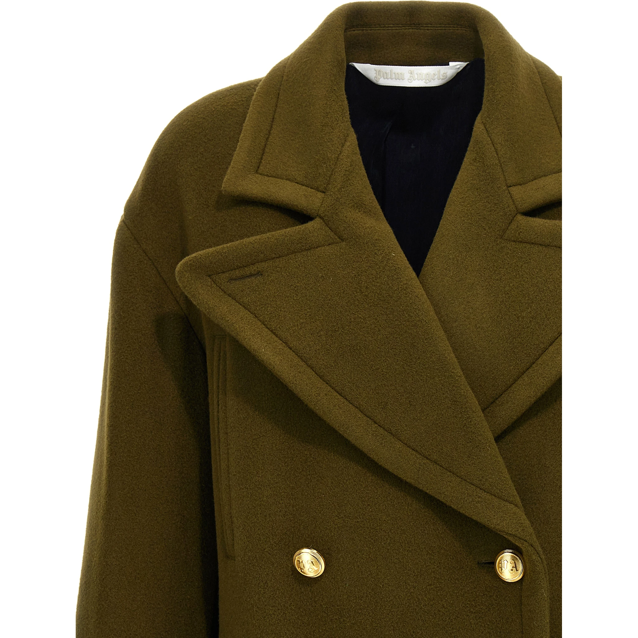 Bicolor Virgin Wool Coat