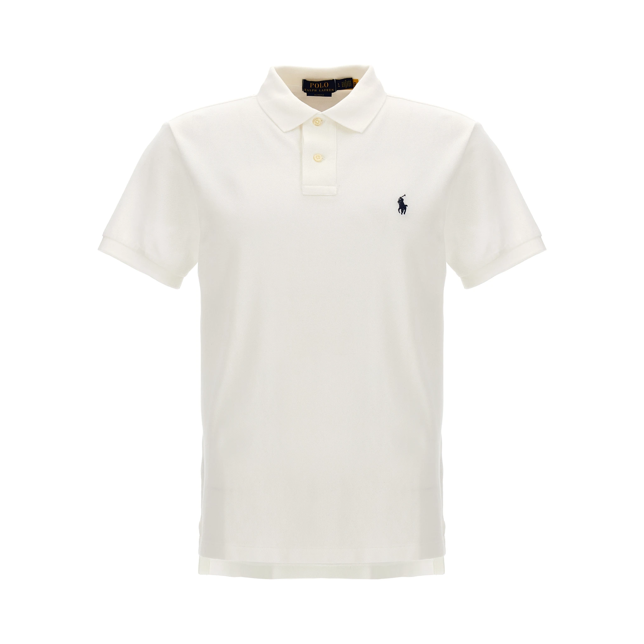 White Cotton Polo Shirt
