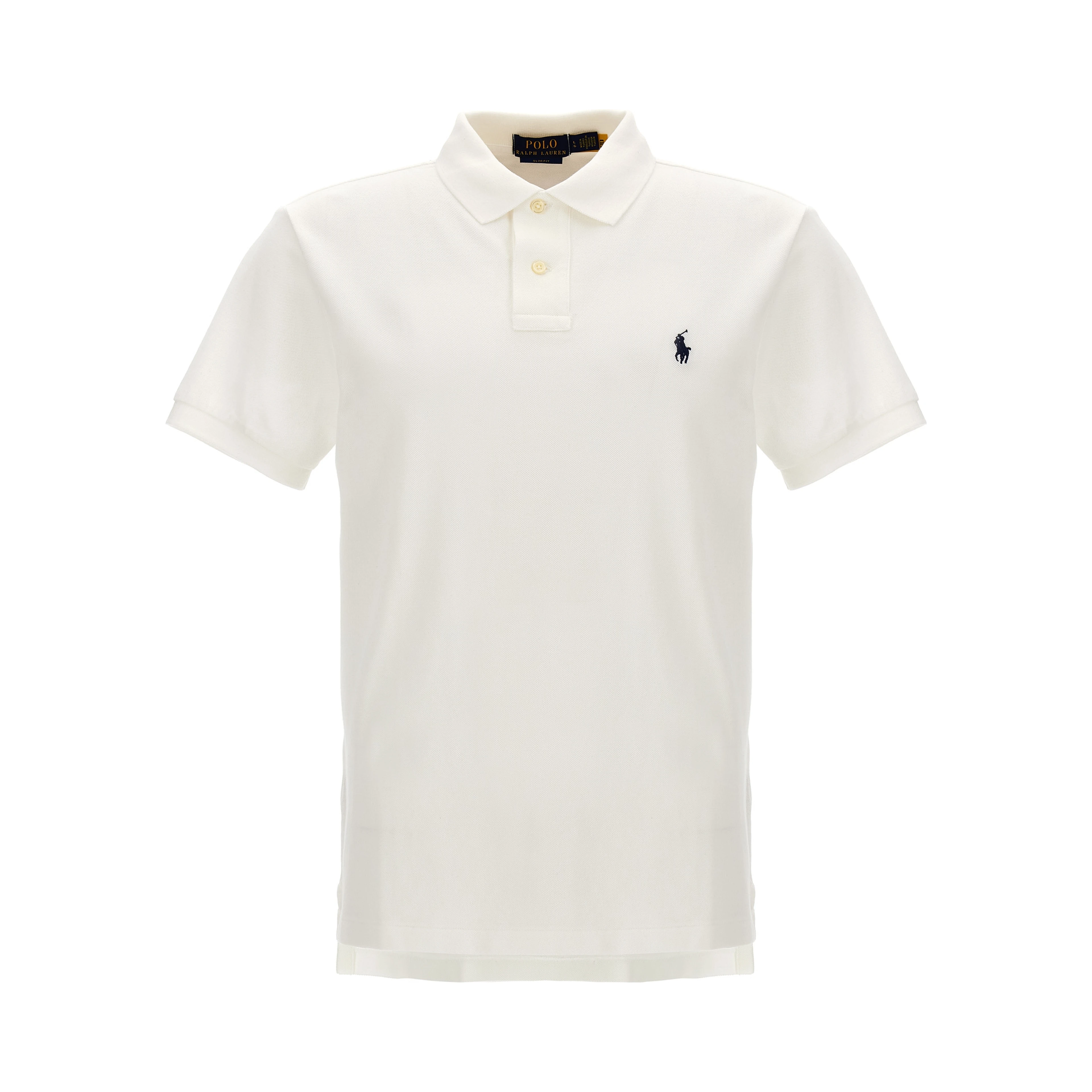 White Cotton Polo Shirt