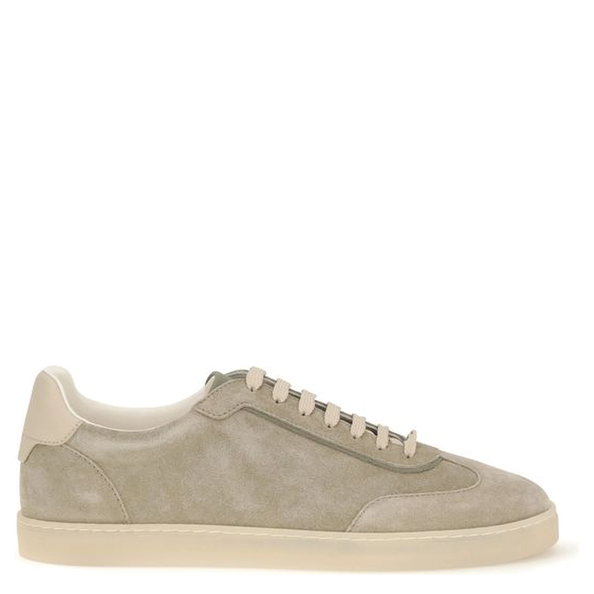 Beige Calf Leather Bos Taurus Sneakers
