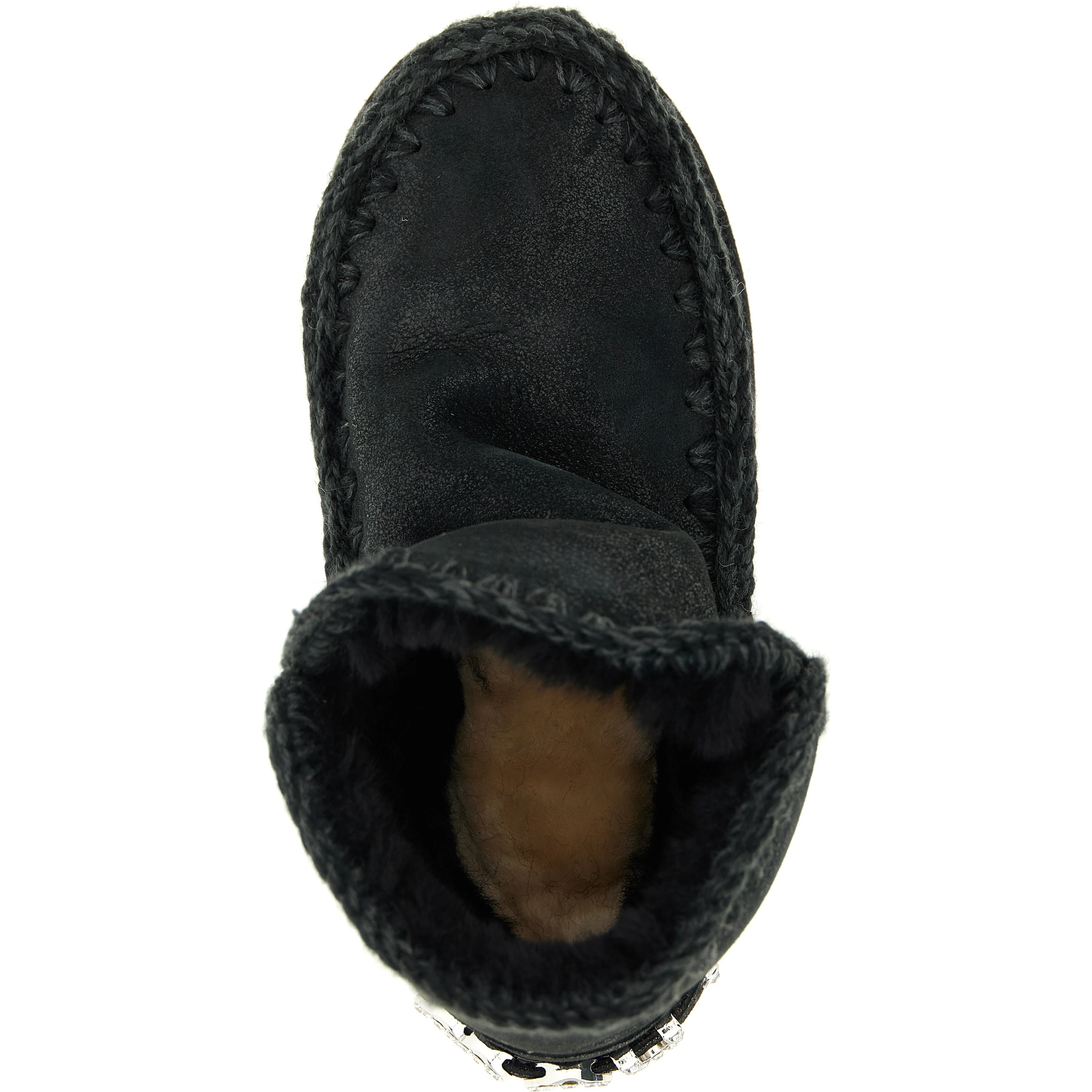 Black Lamb Leather Ankle Boots