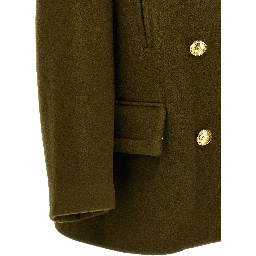 Bicolor Virgin Wool Coat
