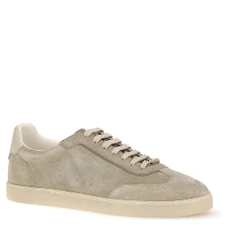 Beige Calf Leather Bos Taurus Sneakers
