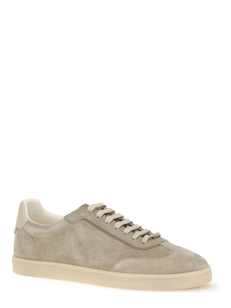 Beige Calf Leather Bos Taurus Sneakers alternative