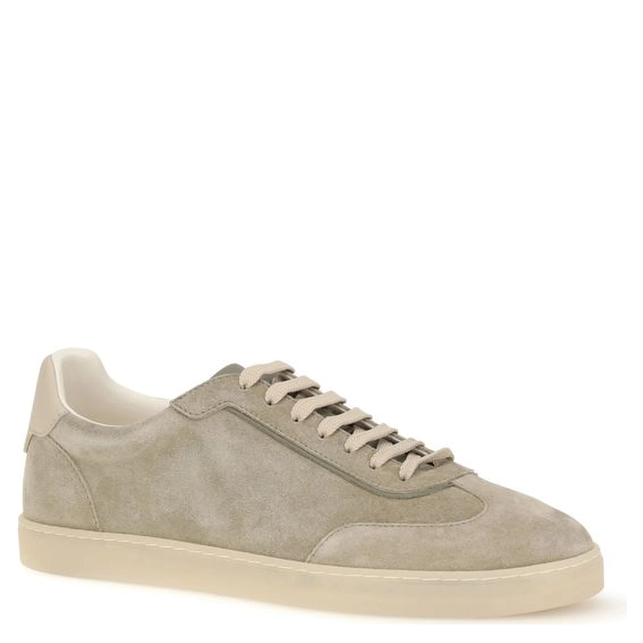 Beige Calf Leather Bos Taurus Sneakers