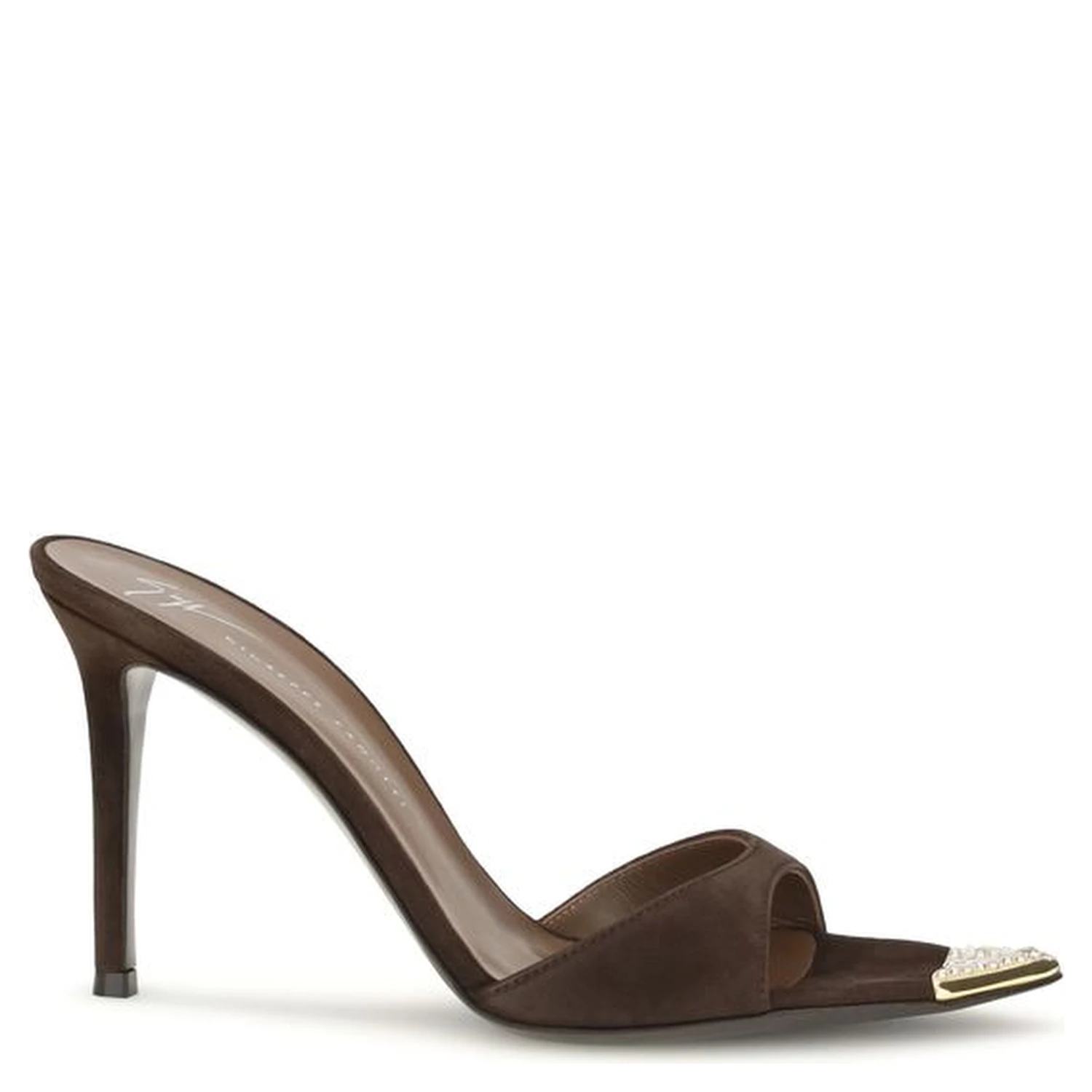 Brown Calf Leather Bos Taurus Stiletto Heel Sandals