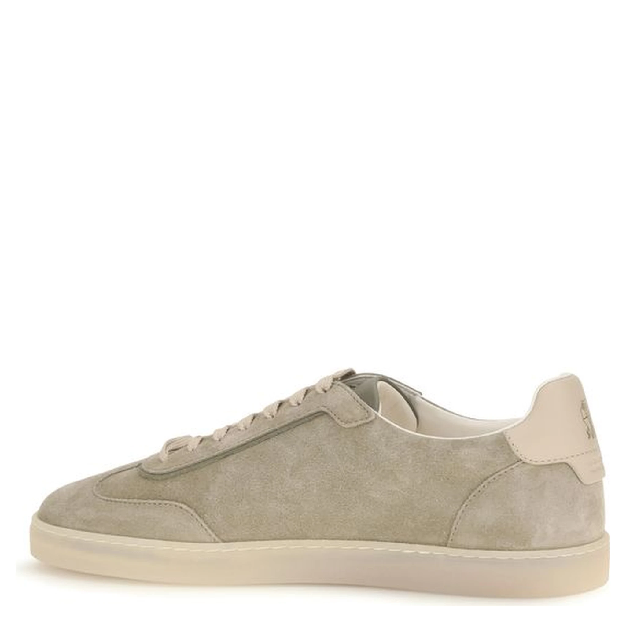 Beige Calf Leather Bos Taurus Sneakers