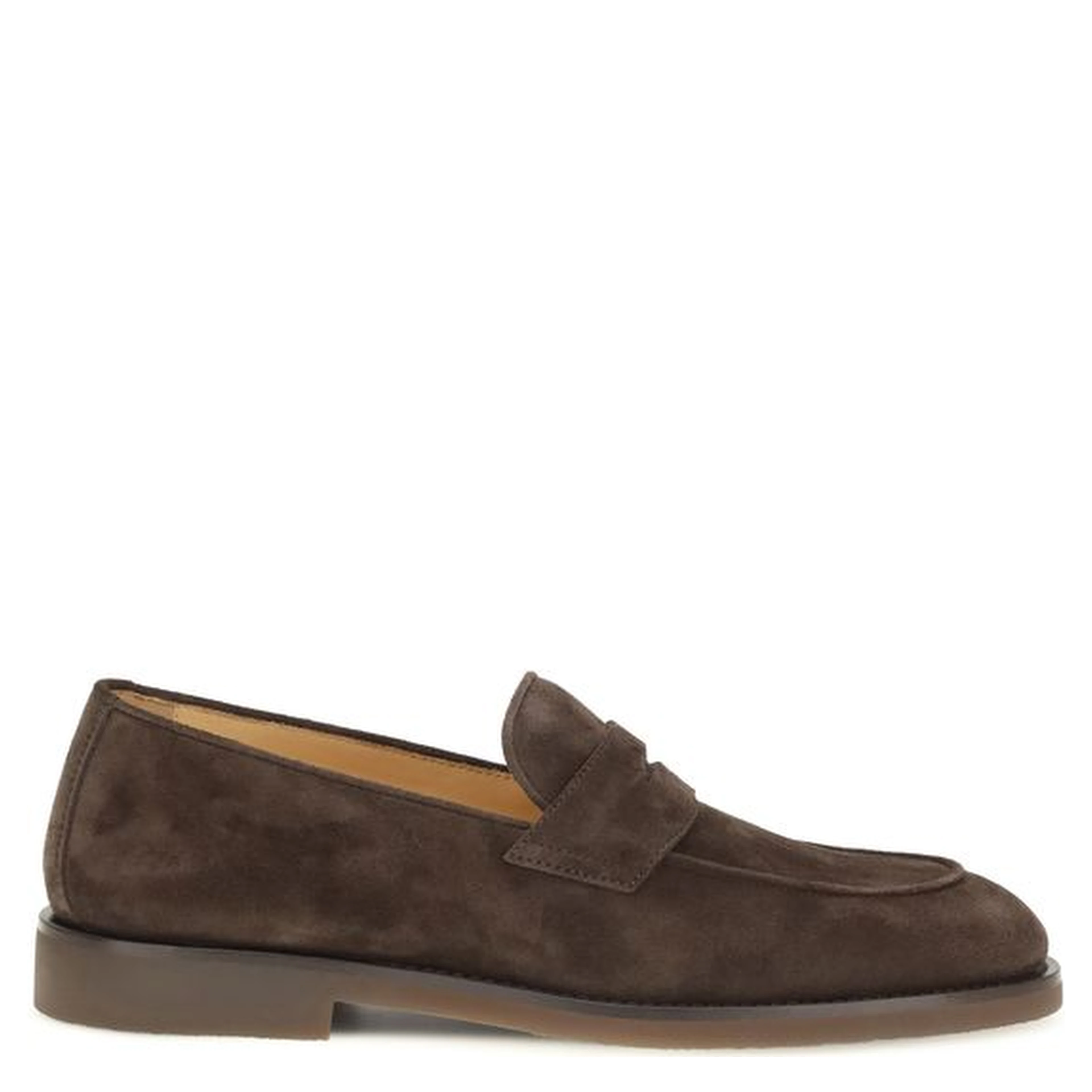 Brown Calf Leather Bos Taurus Slip-On Loafers