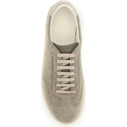 Beige Calf Leather Bos Taurus Sneakers