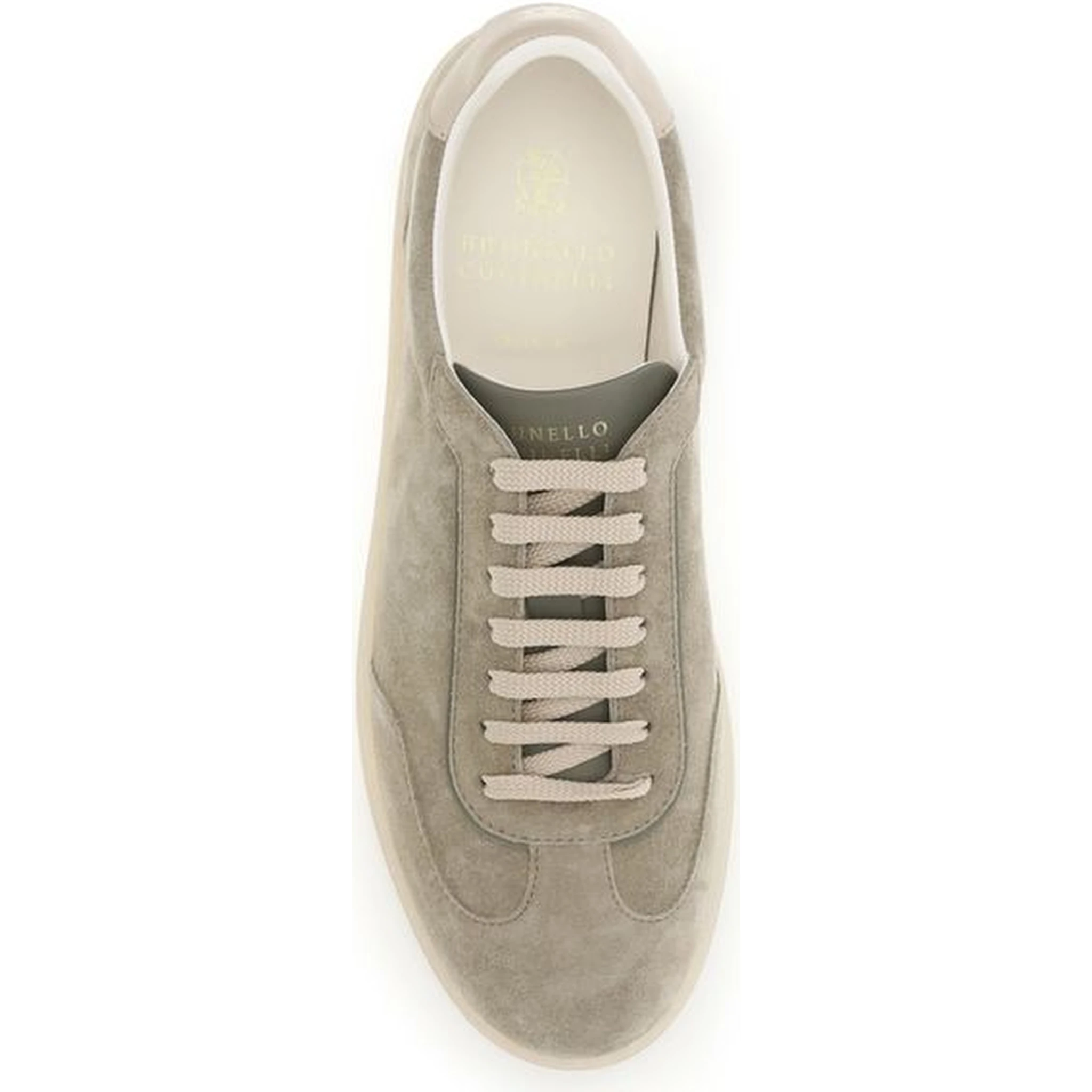 Beige Calf Leather Bos Taurus Sneakers
