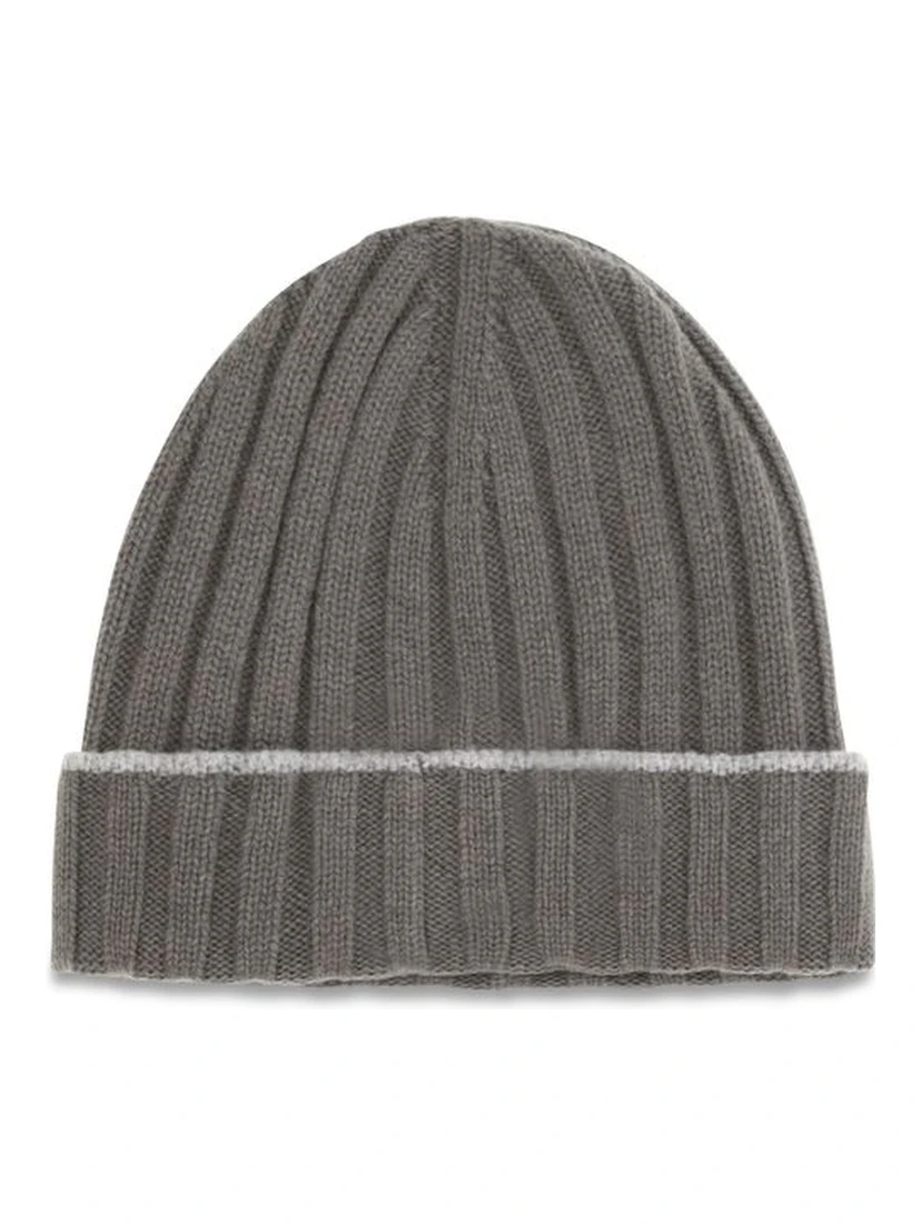Bicolor Cashmere Beanie